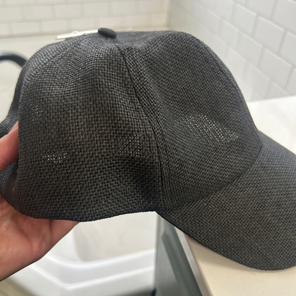 NWT Time and Tru Charcoal/black straw Textured Ball Cap. Elevate your summer hat - Picture 5 of 7